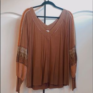 Boutique, burnt orange/brown, western shirt.